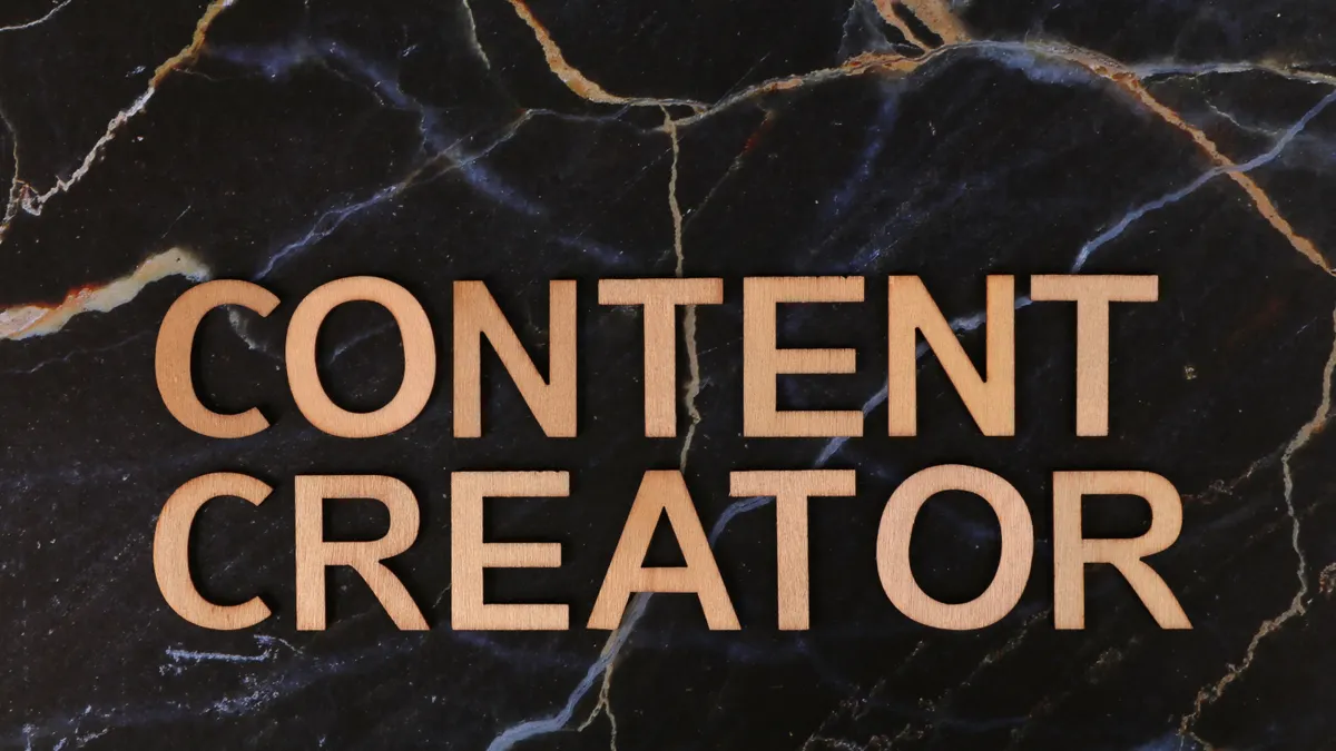 How to automate content approval and handoff steps — Content Creator Wooden Text on Marble Background